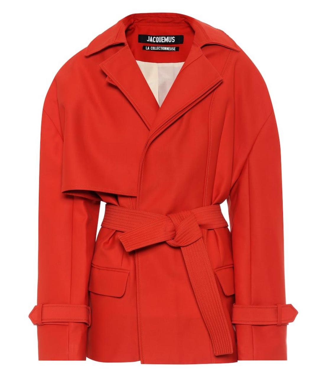 JACQUEMUS Оранжевое хлопковое пальто, фото 9