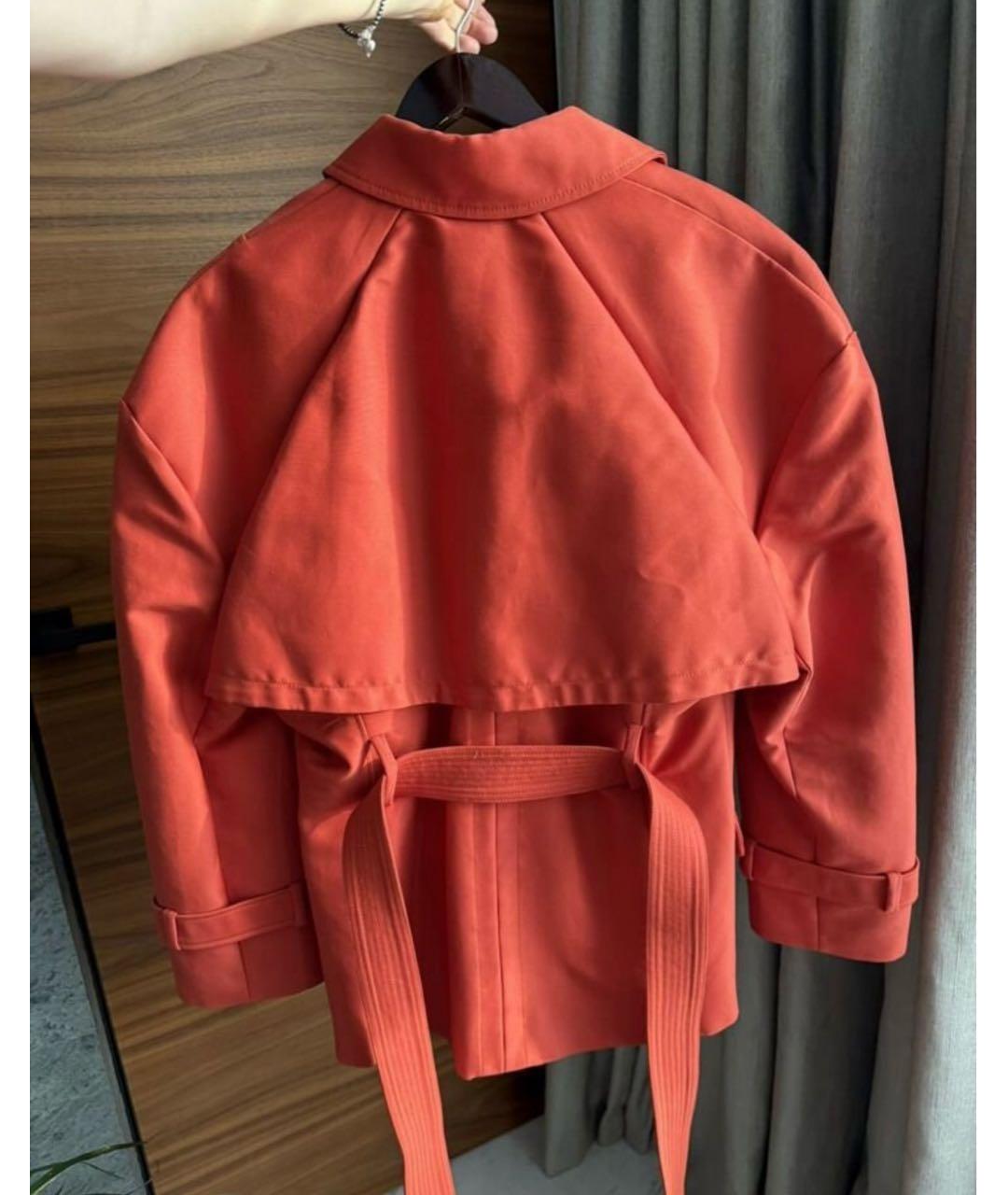 JACQUEMUS Оранжевое хлопковое пальто, фото 4