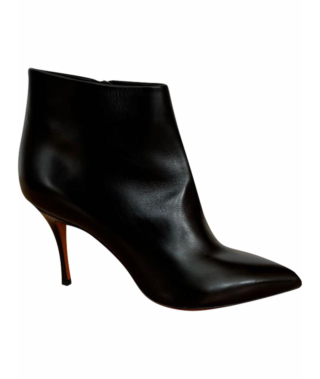 SANTONI Черные кожаные ботильоны, фото 1