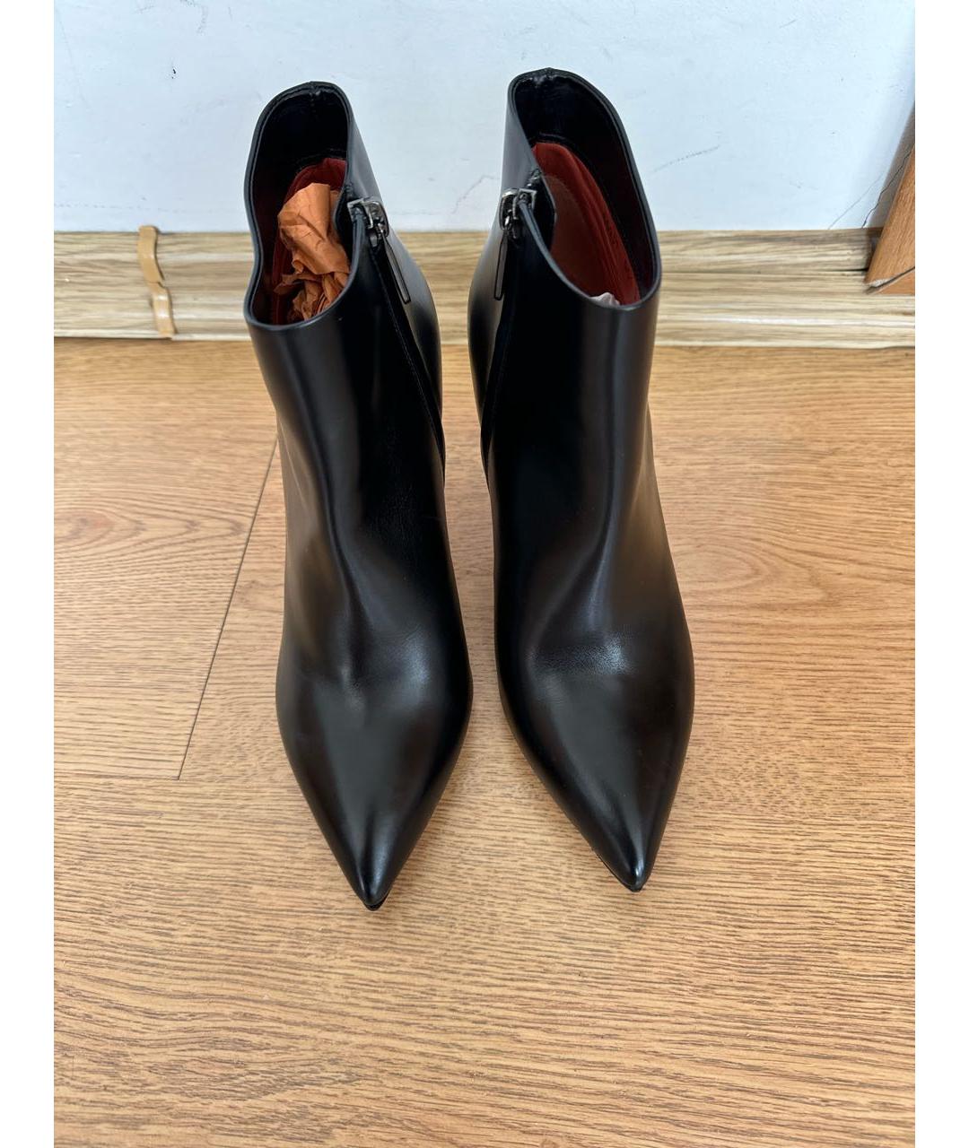 SANTONI Черные кожаные ботильоны, фото 2