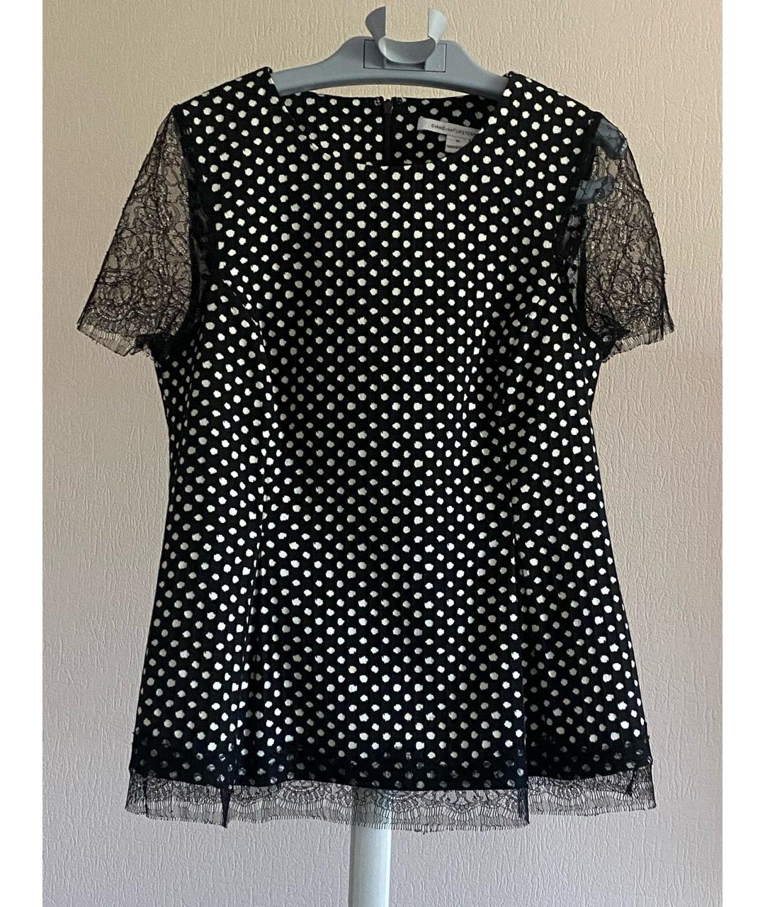 DIANE VON FURSTENBERG Черный хлопко-эластановый костюм с брюками, фото 5