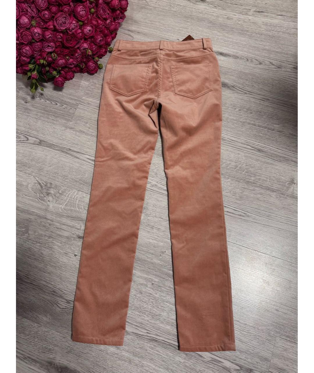 LORO PIANA Коралловые хлопко-эластановые джинсы слим, фото 2