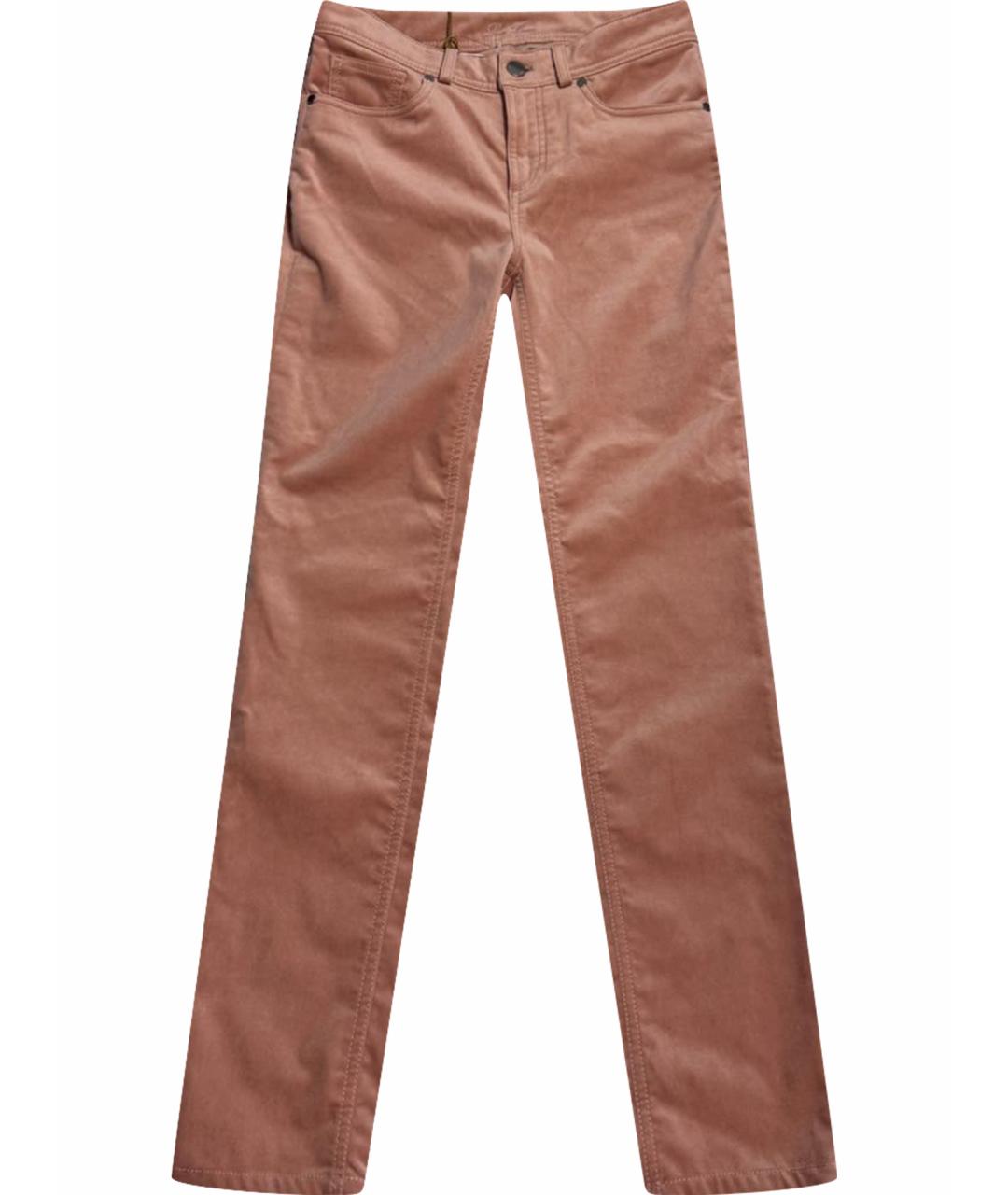 LORO PIANA Коралловые хлопко-эластановые джинсы слим, фото 1