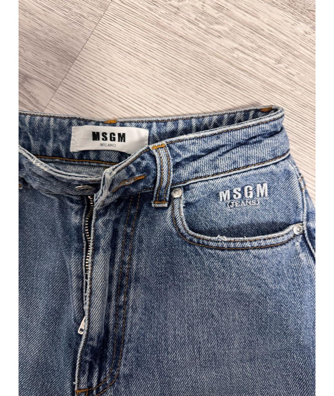 MSGM Синие хлопковые джинсы слим, фото 3