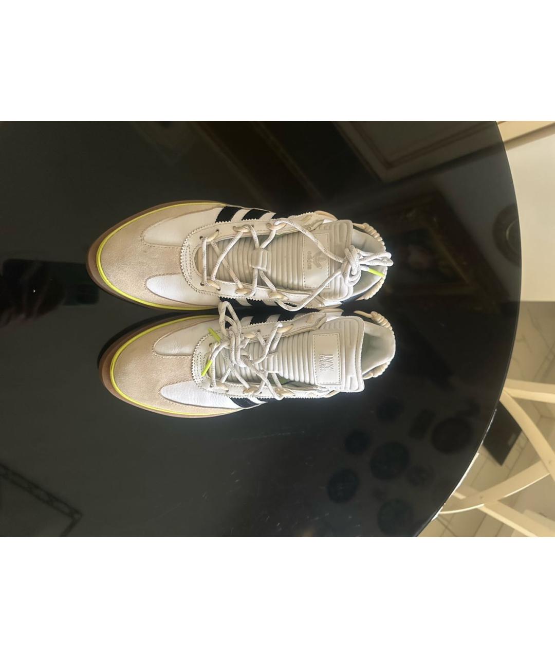 ADIDAS Белые кожаные низкие кроссовки / кеды, фото 3