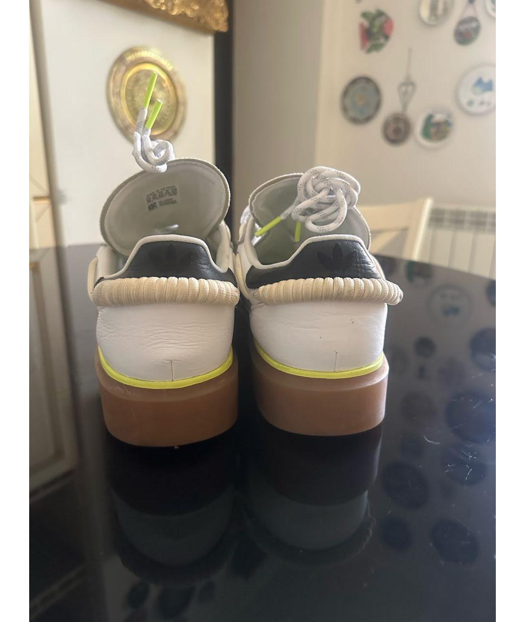 ADIDAS Белые кожаные низкие кроссовки / кеды, фото 4