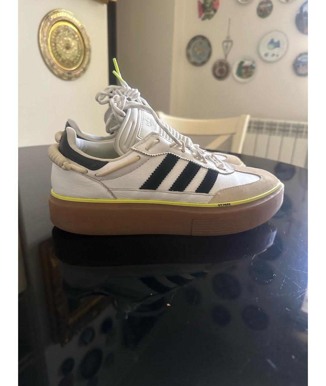 ADIDAS Белые кожаные низкие кроссовки / кеды, фото 6