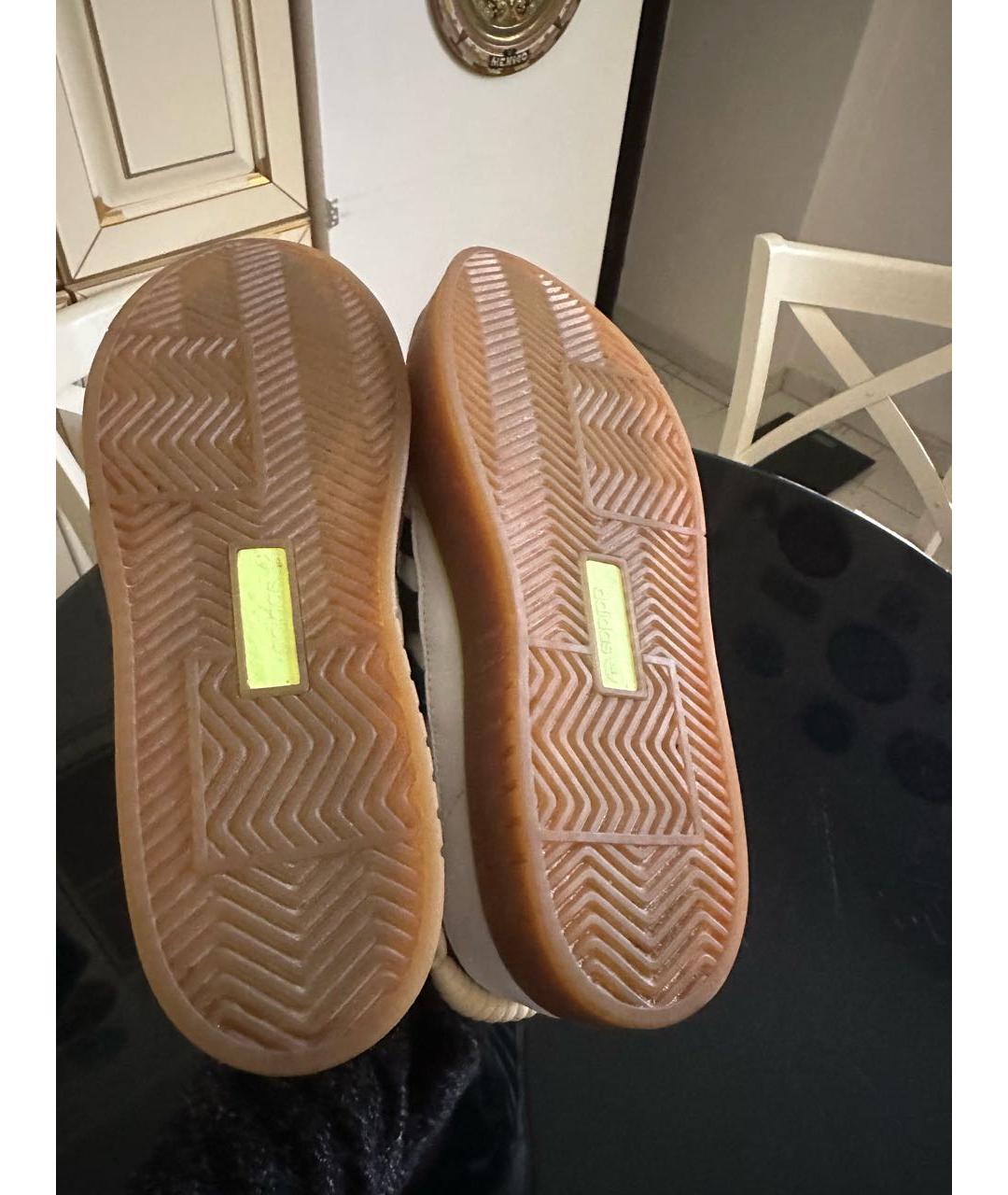 ADIDAS Белые кожаные низкие кроссовки / кеды, фото 5