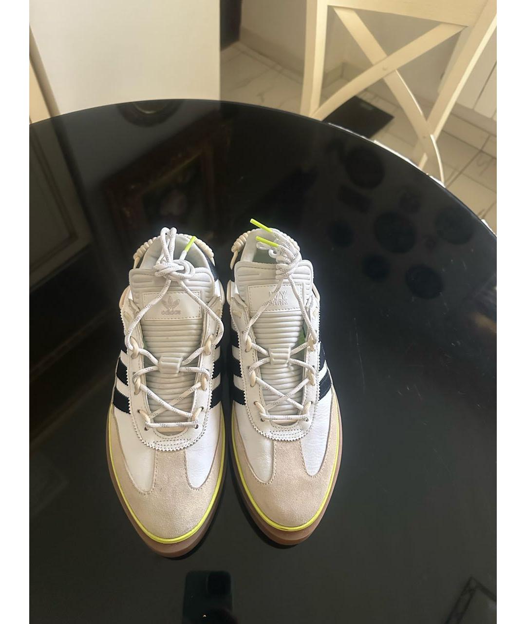ADIDAS Белые кожаные низкие кроссовки / кеды, фото 2