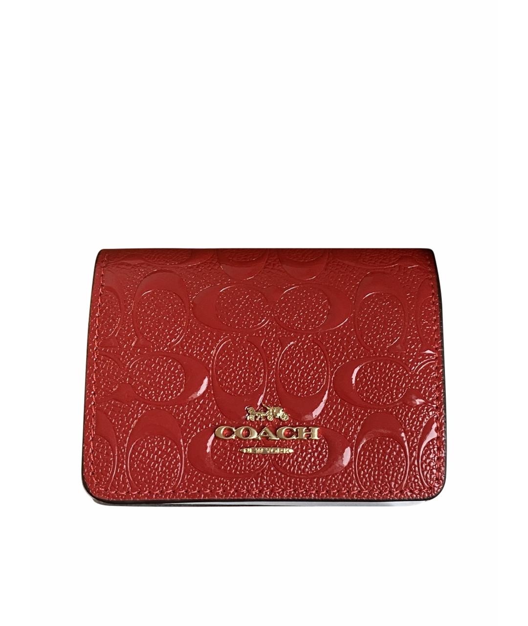 COACH Красный кожаный кошелек, фото 1
