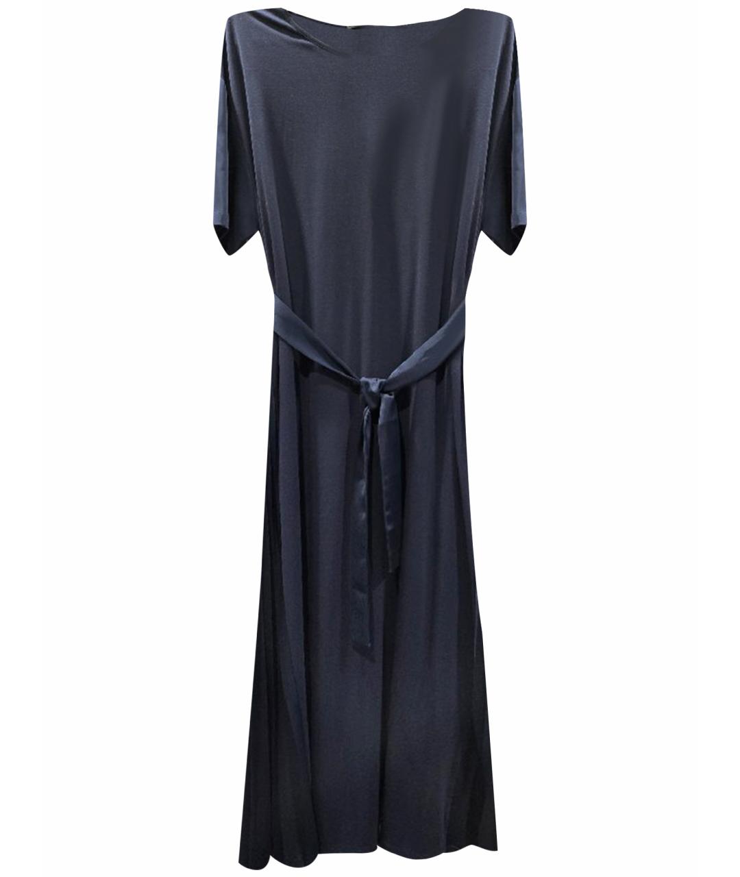 WEEKEND MAX MARA Темно-синее полиэстеровое повседневное платье, фото 1