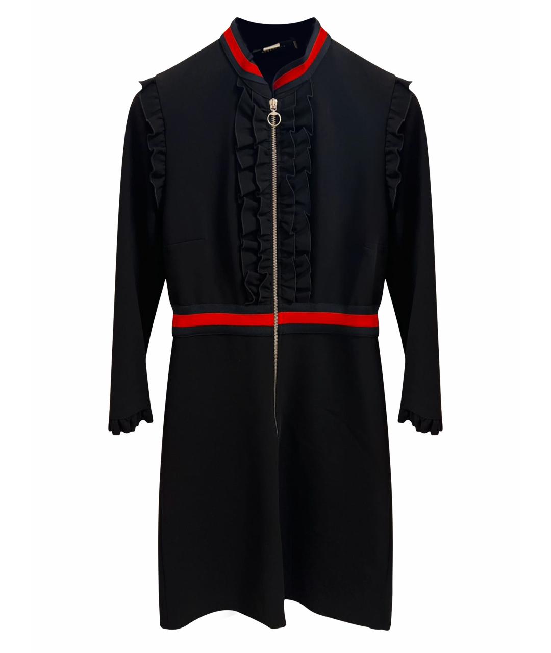 GUCCI Черное креповое повседневное платье, фото 1