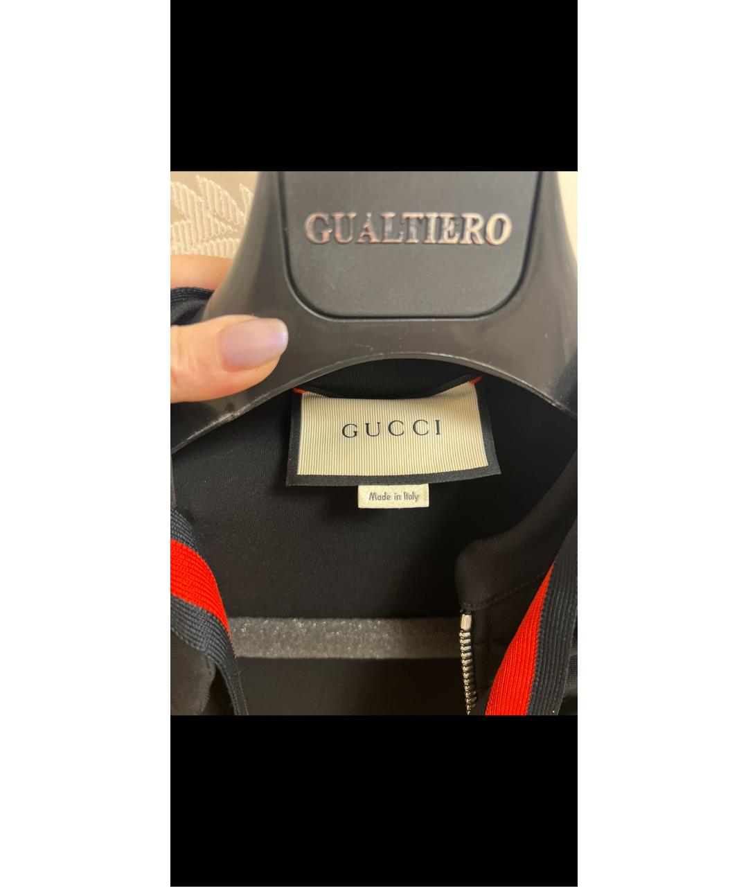 GUCCI Черное креповое повседневное платье, фото 3