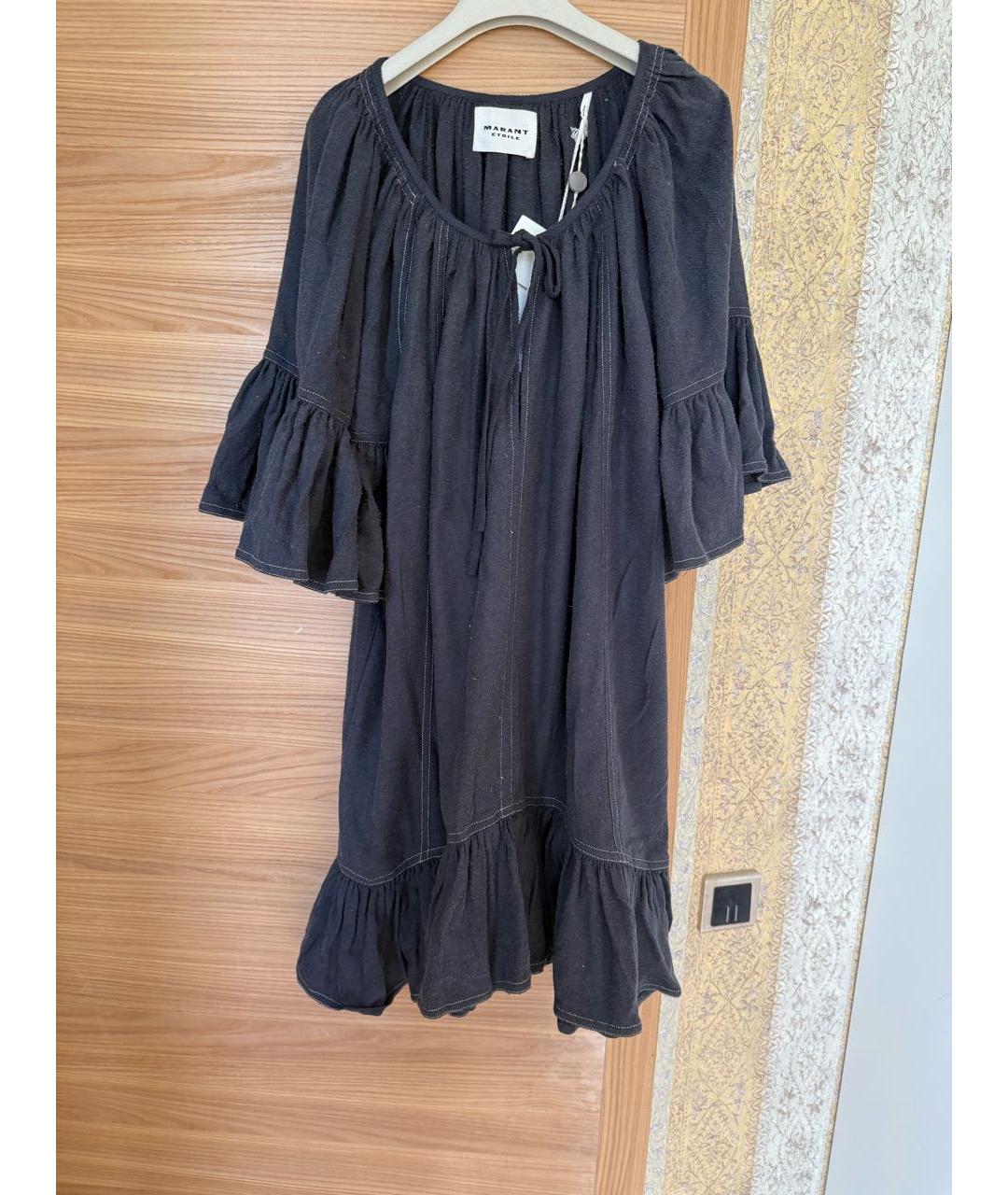 ISABEL MARANT ETOILE Черное шелковое повседневное платье, фото 6