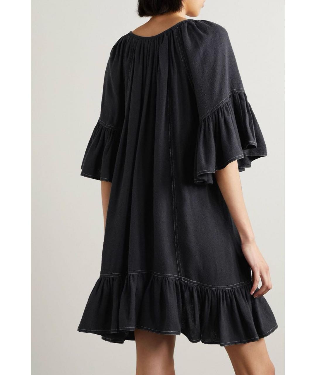 ISABEL MARANT ETOILE Черное шелковое повседневное платье, фото 8