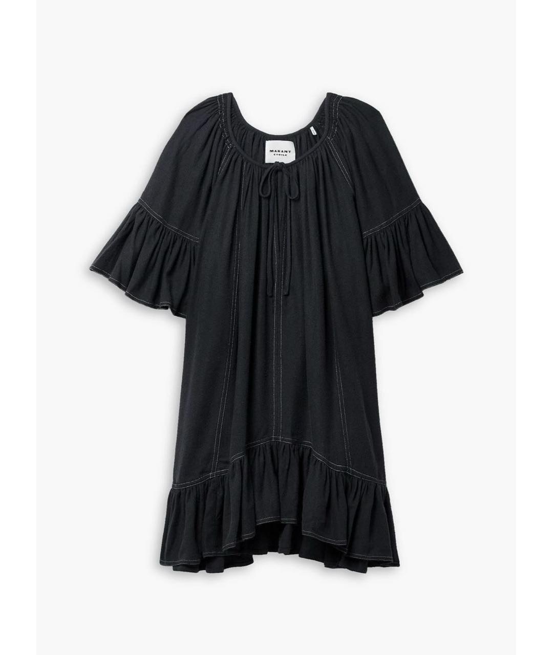 ISABEL MARANT ETOILE Черное шелковое повседневное платье, фото 9