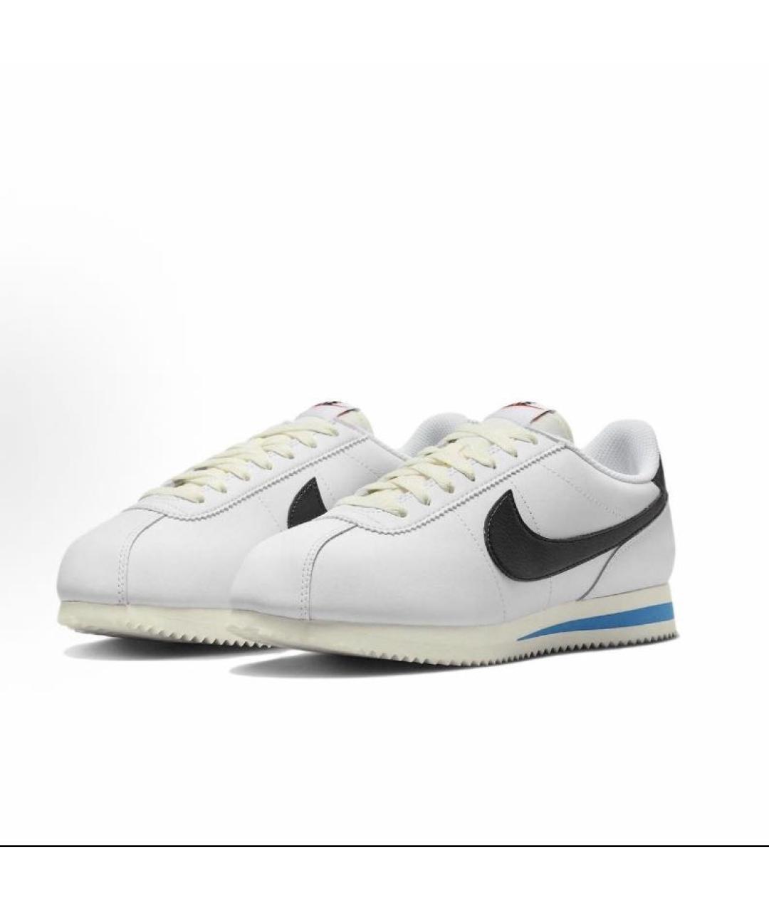 NIKE Белые кожаные низкие кроссовки / кеды, фото 2