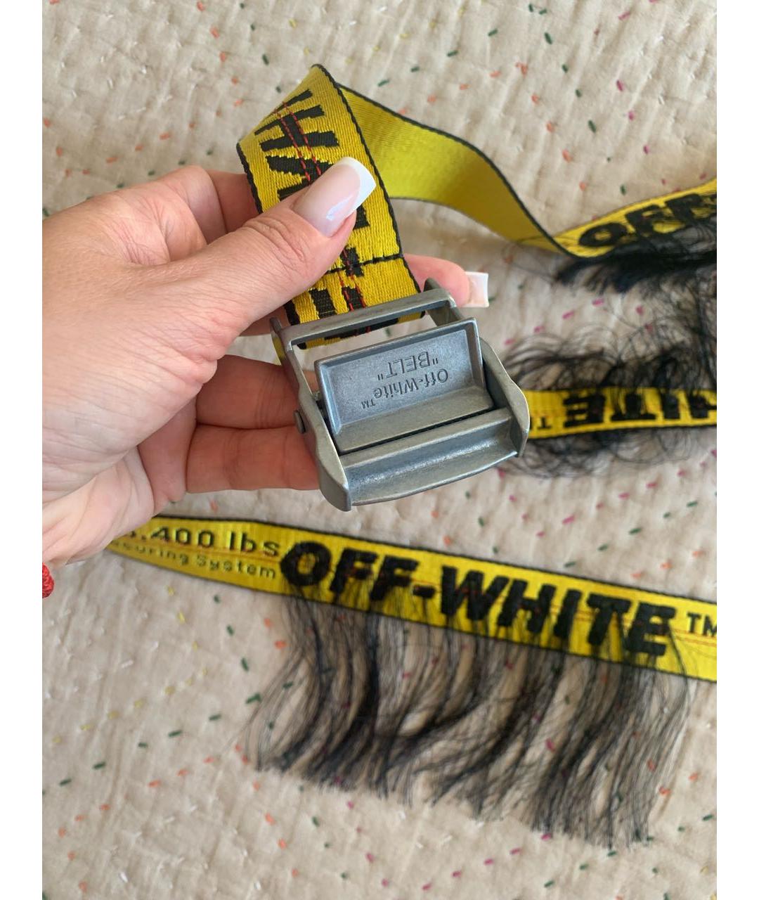 OFF-WHITE Желтый ремень, фото 5