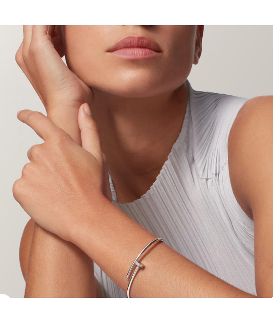 CARTIER Серебрянный браслет из белого золота, фото 4