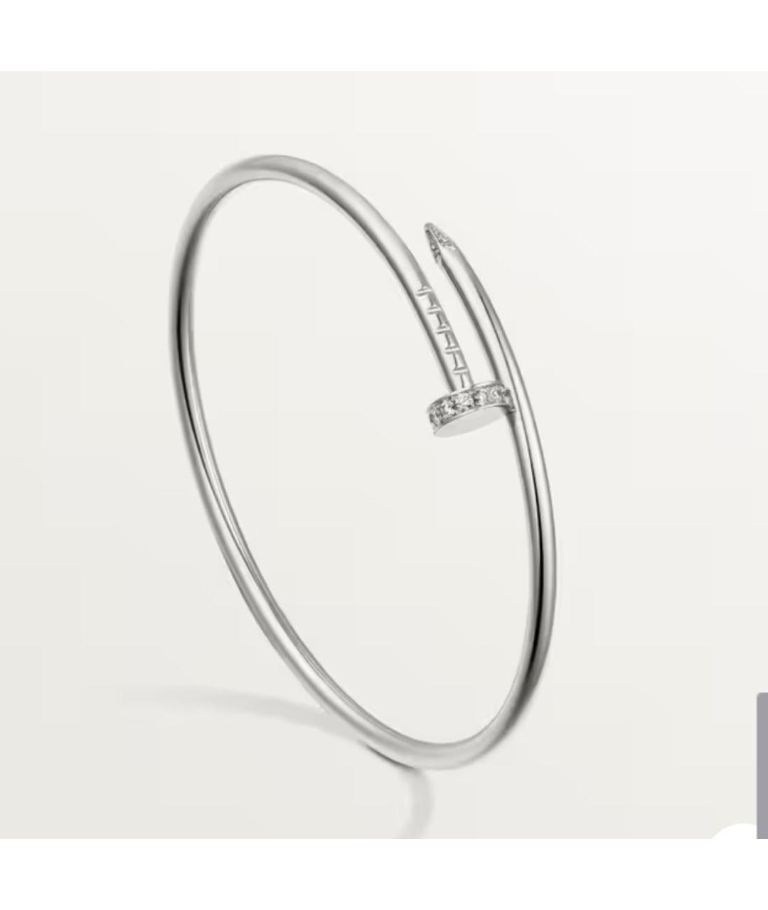CARTIER Серебрянный браслет из белого золота, фото 3