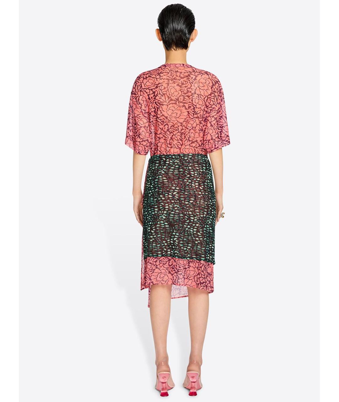 DRIES VAN NOTEN Розовая полиамидовая футболка, фото 3