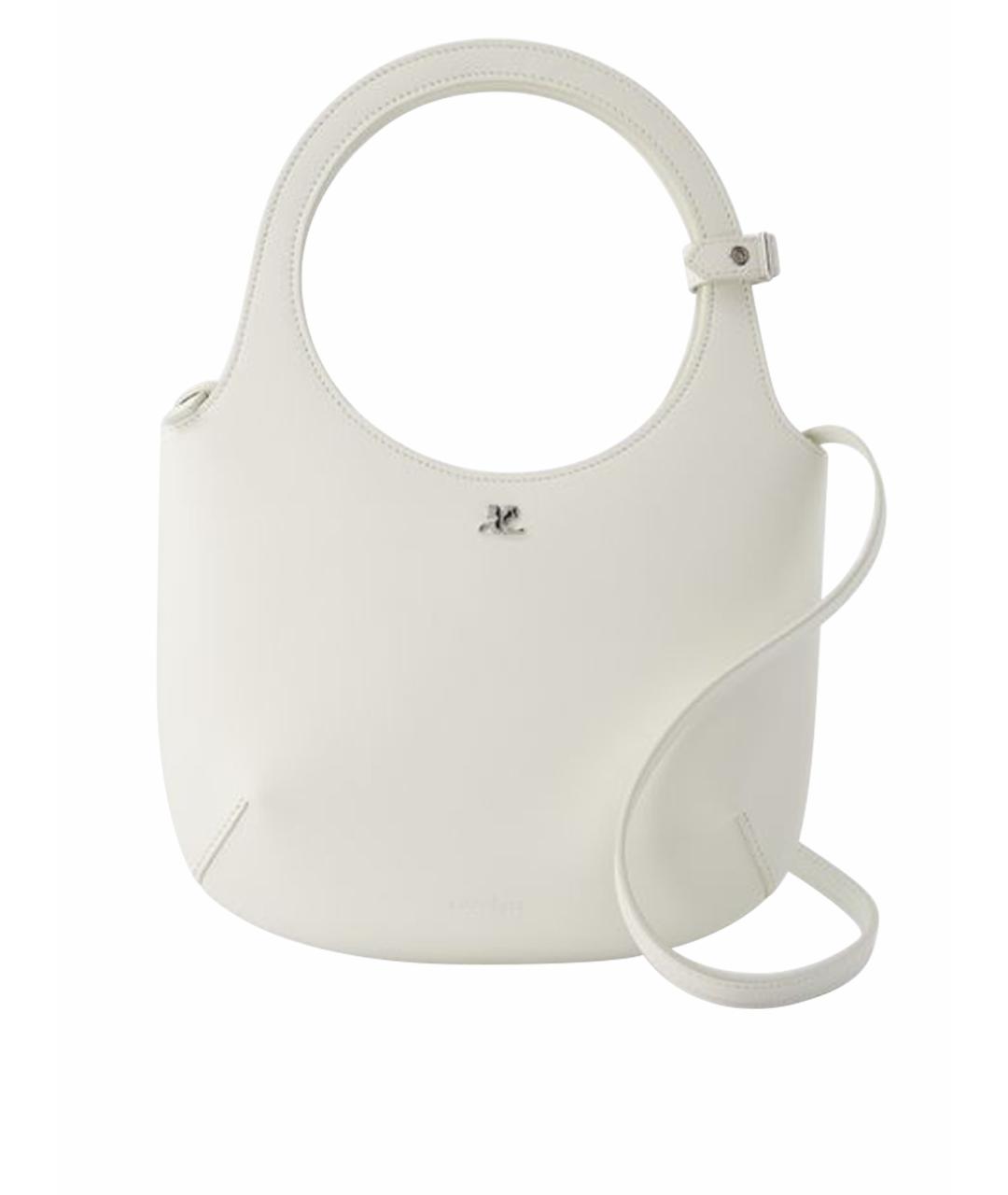 COURREGES Белая кожаная сумка тоут, фото 1