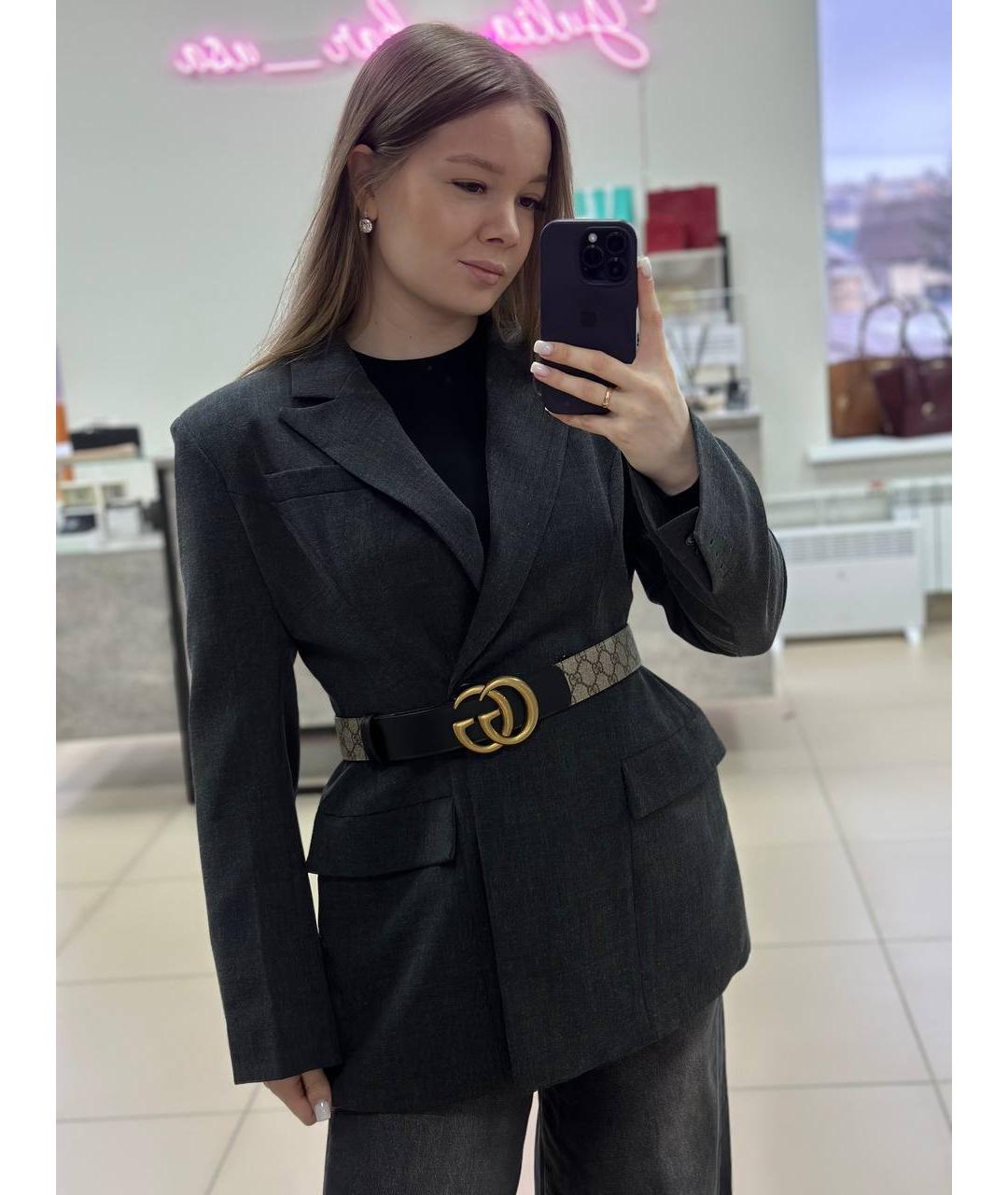 GUCCI Черный ремень, фото 5