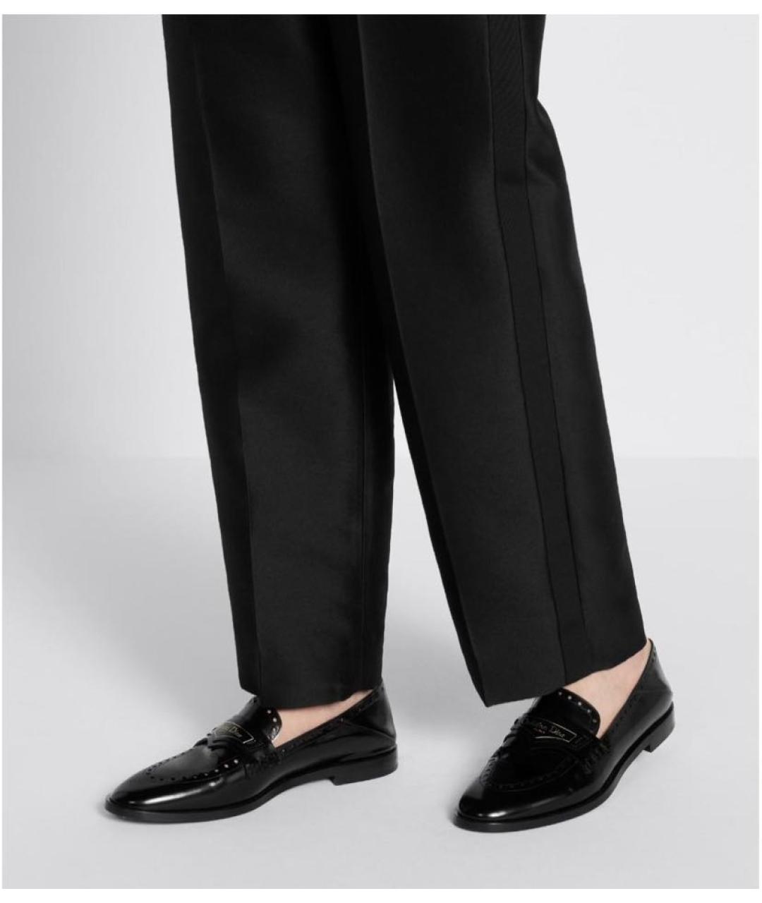 CHRISTIAN DIOR Черные кожаные лоферы, фото 4