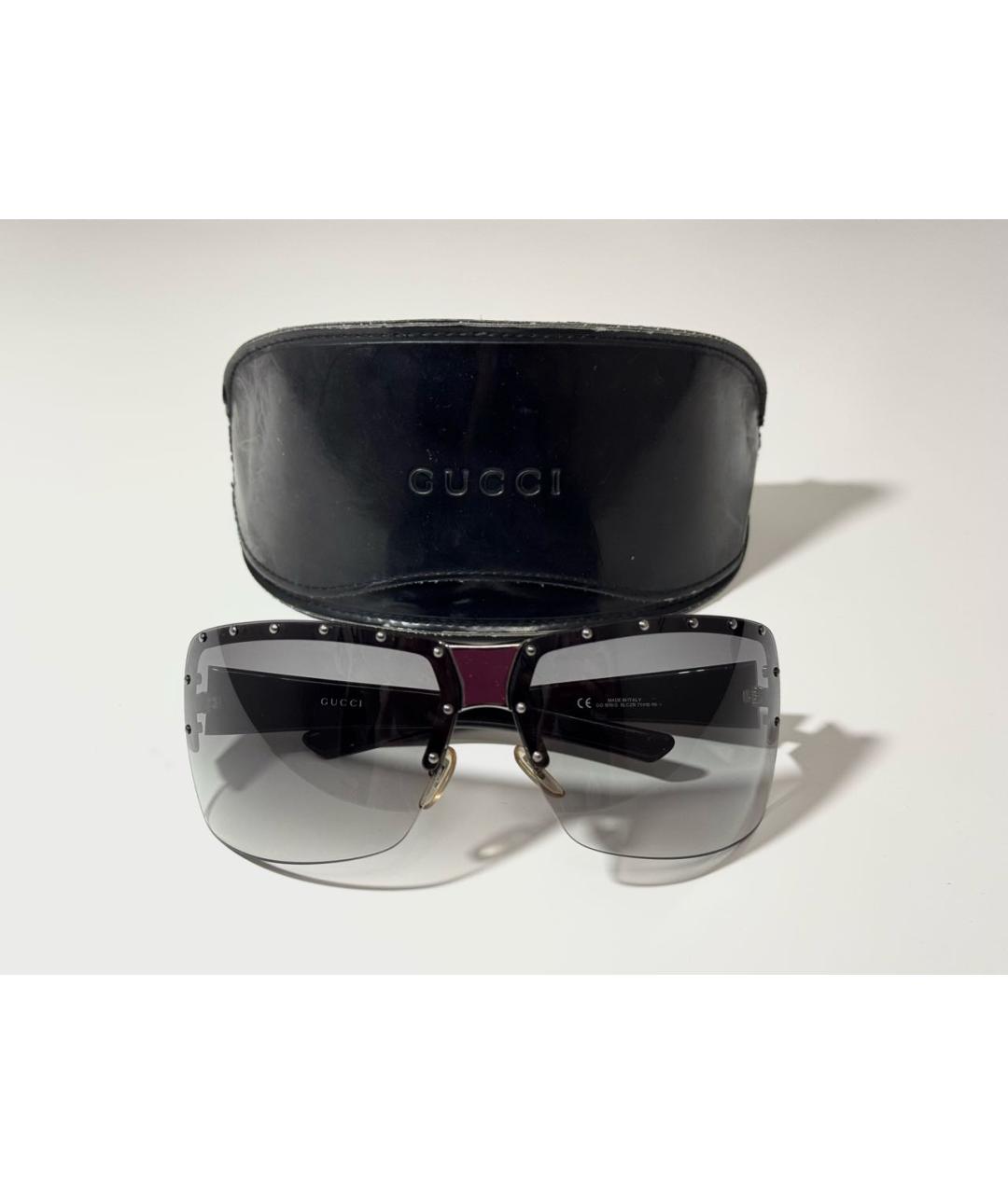 GUCCI Черные пластиковые солнцезащитные очки, фото 2