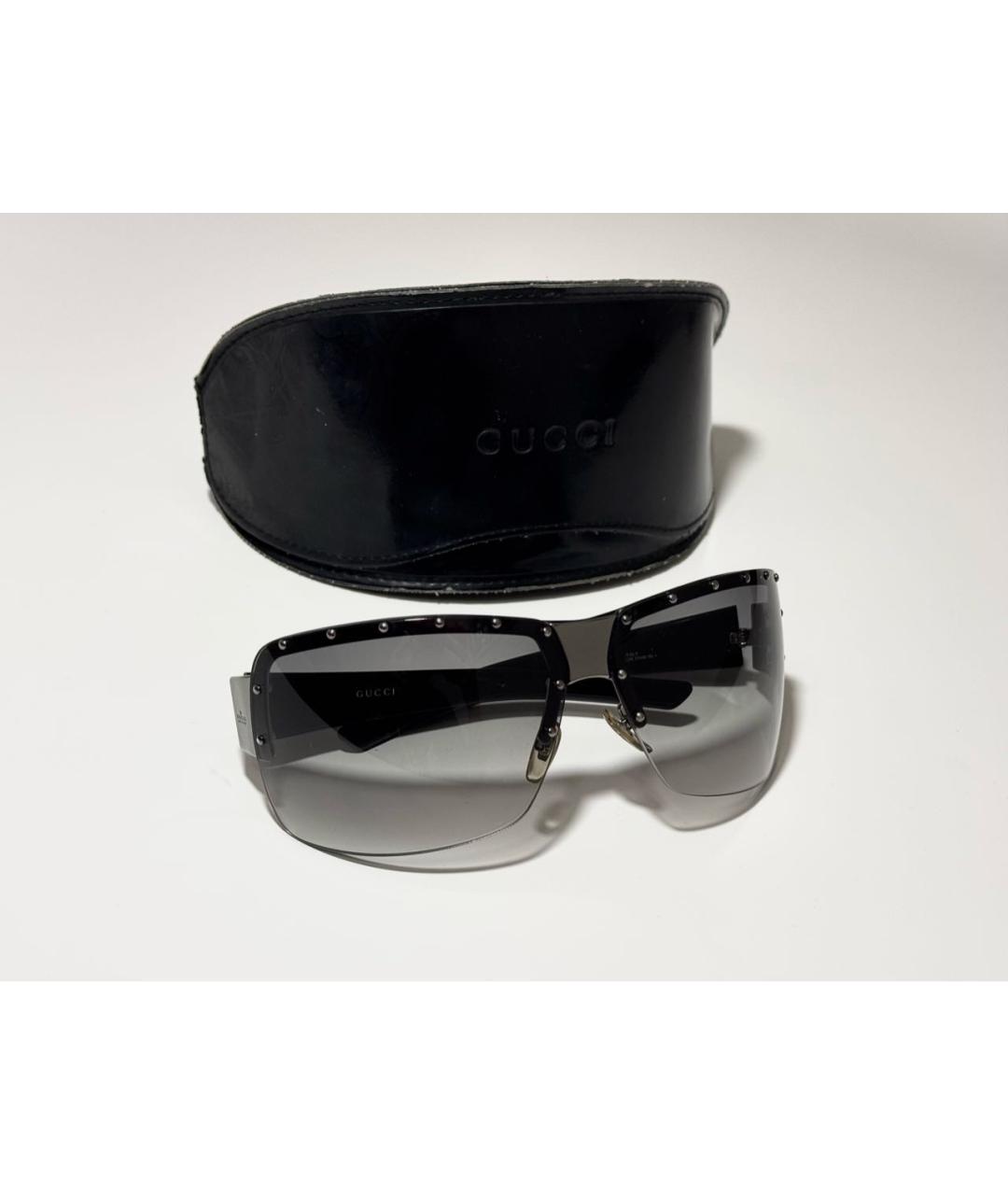 GUCCI Черные пластиковые солнцезащитные очки, фото 8