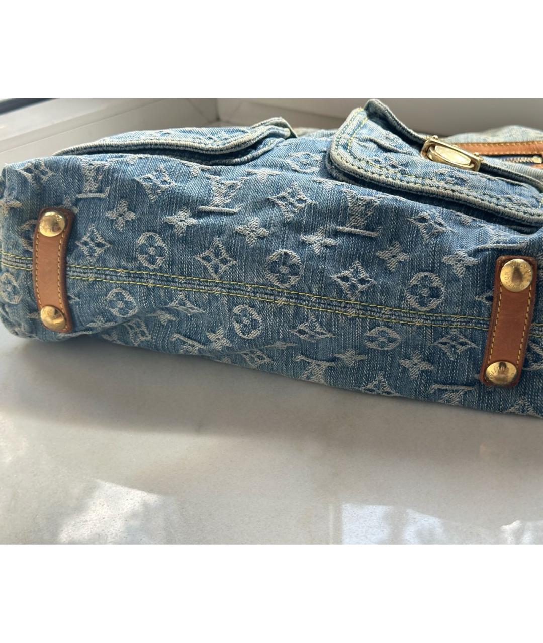 LOUIS VUITTON Синяя деним сумка через плечо, фото 3