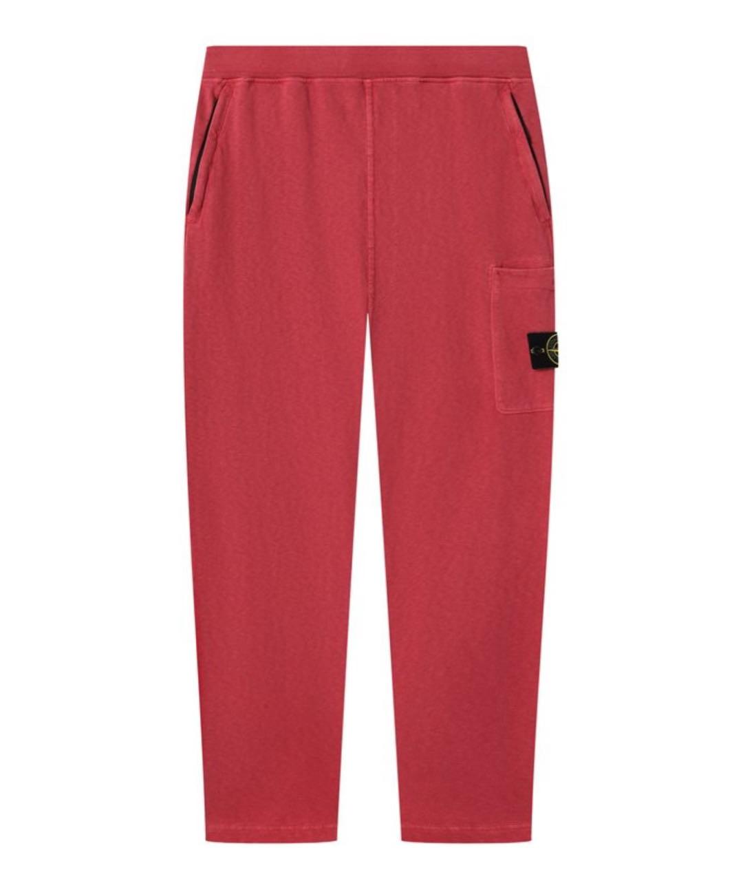 STONE ISLAND Коралловые хлопковые повседневные брюки, фото 1