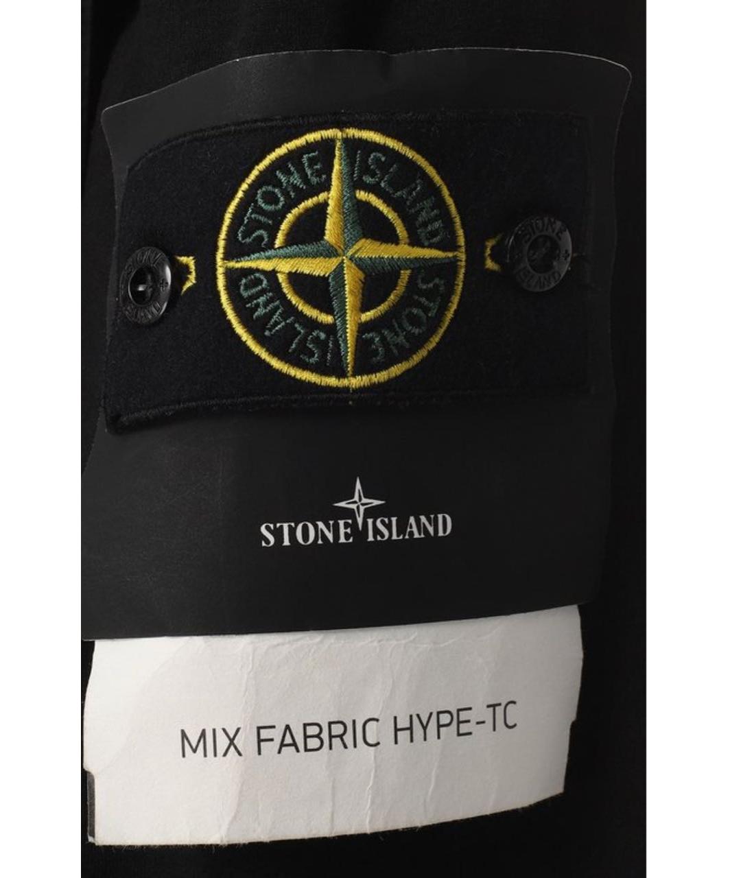 STONE ISLAND Черная хлопковая куртка, фото 3