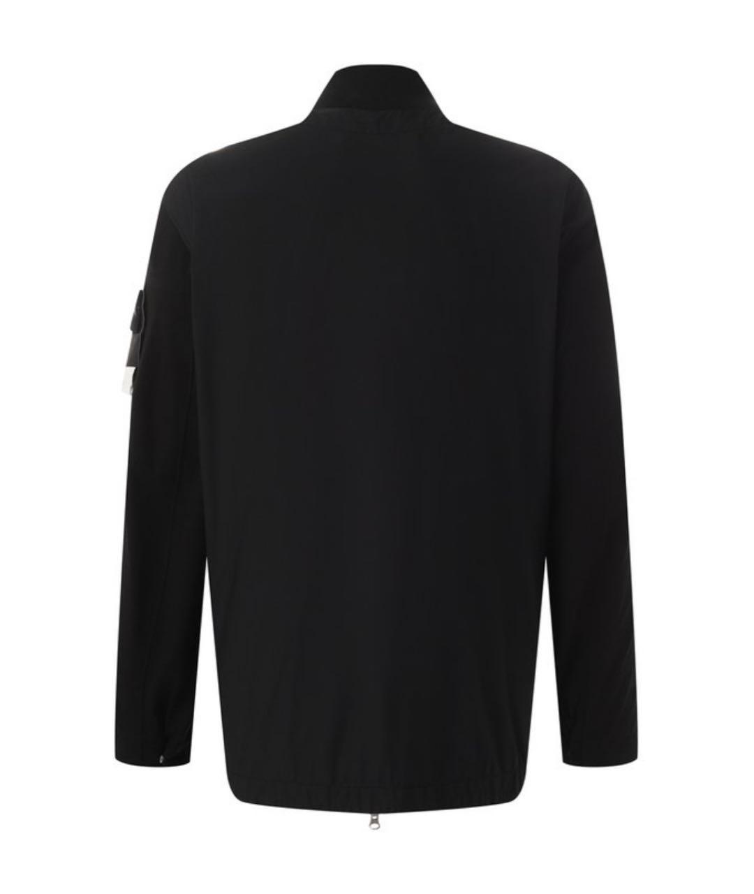 STONE ISLAND Черная хлопковая куртка, фото 2