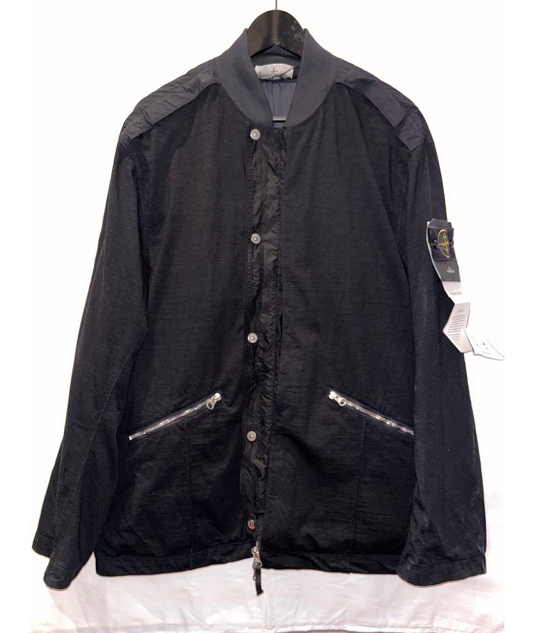 STONE ISLAND Черная хлопковая куртка, фото 4