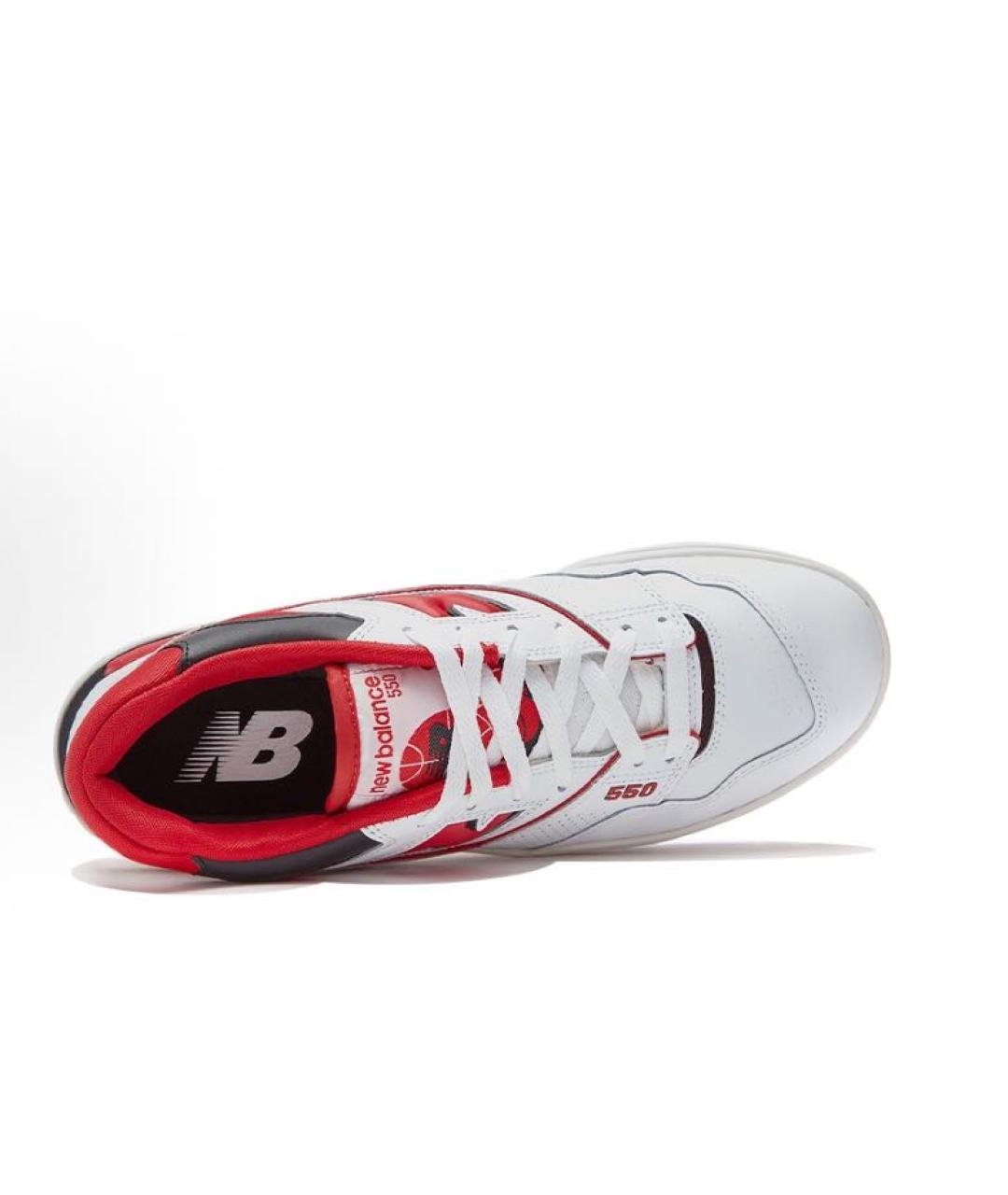 NEW BALANCE Красные кожаные низкие кроссовки / кеды, фото 3