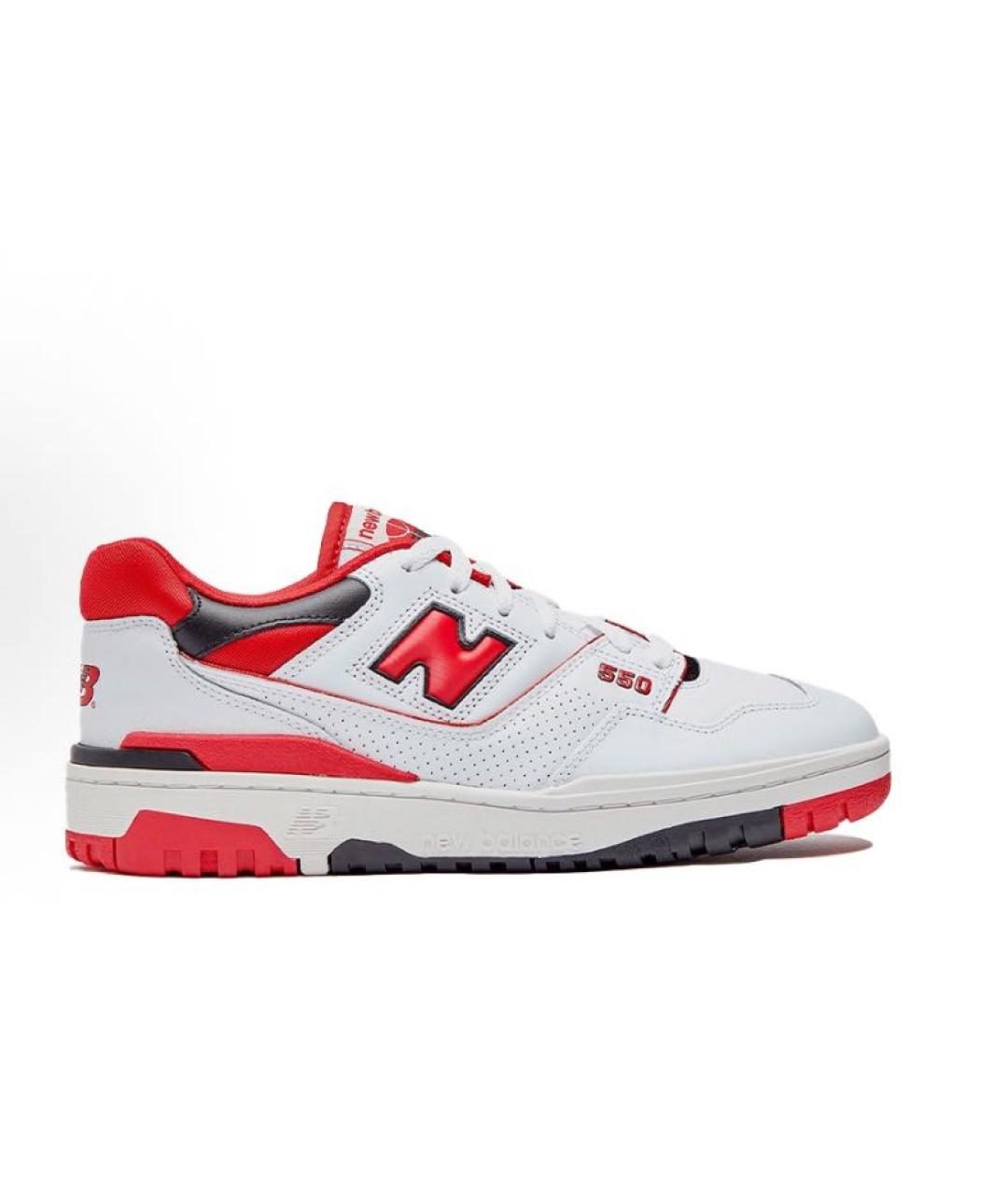 NEW BALANCE Красные кожаные низкие кроссовки / кеды, фото 9