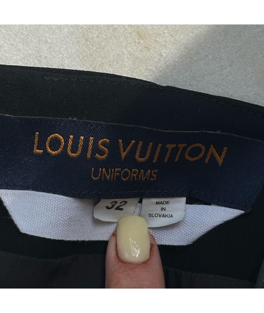 LOUIS VUITTON Черная полиэстеровая юбка мини, фото 5
