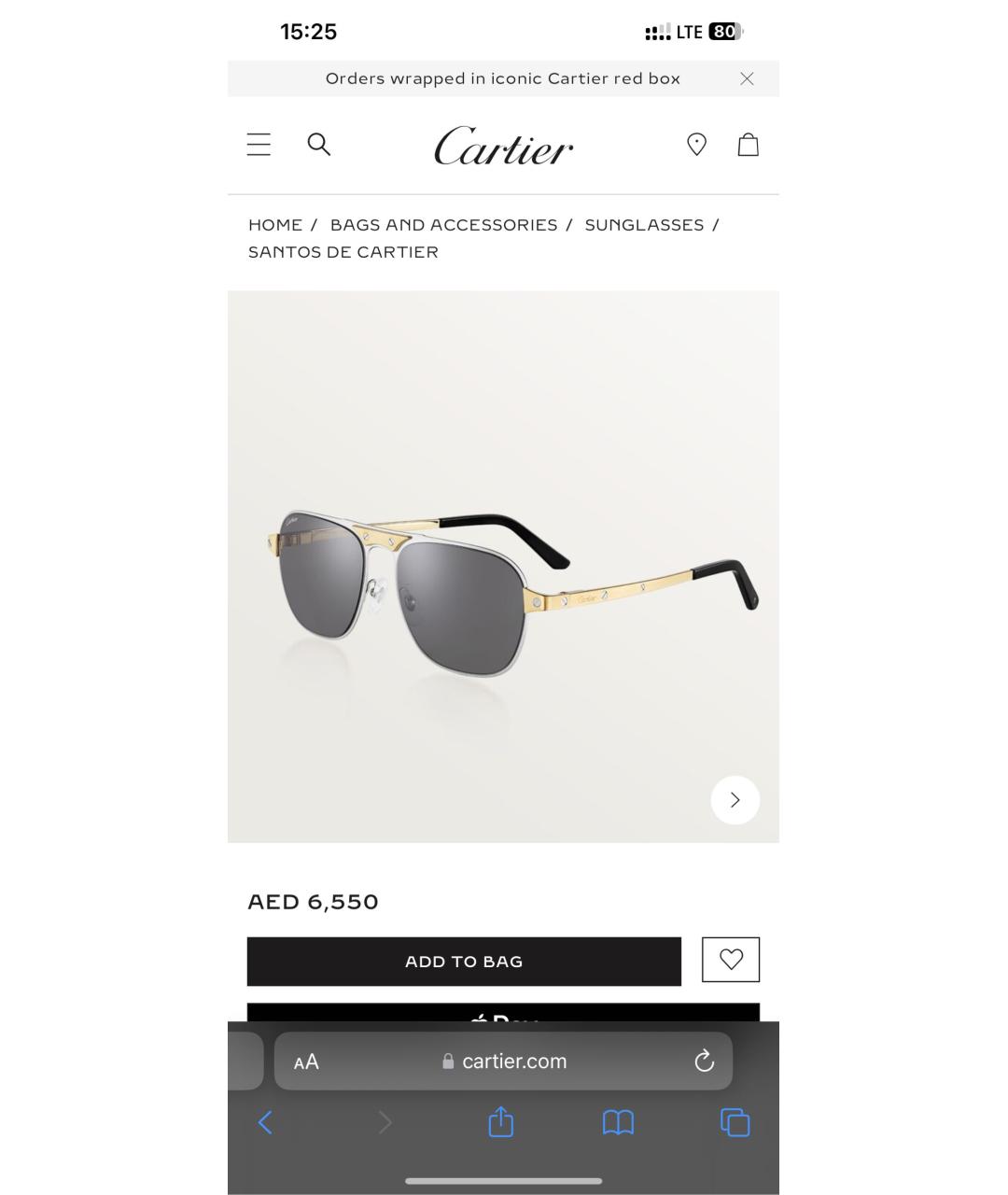 CARTIER Золотые металлические солнцезащитные очки, фото 8