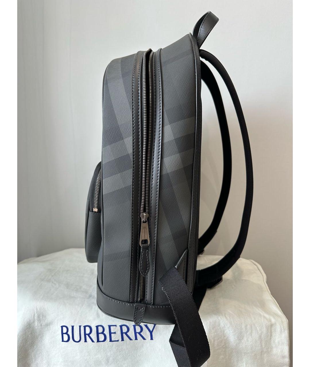 BURBERRY Серый рюкзак из искусственной кожи, фото 3