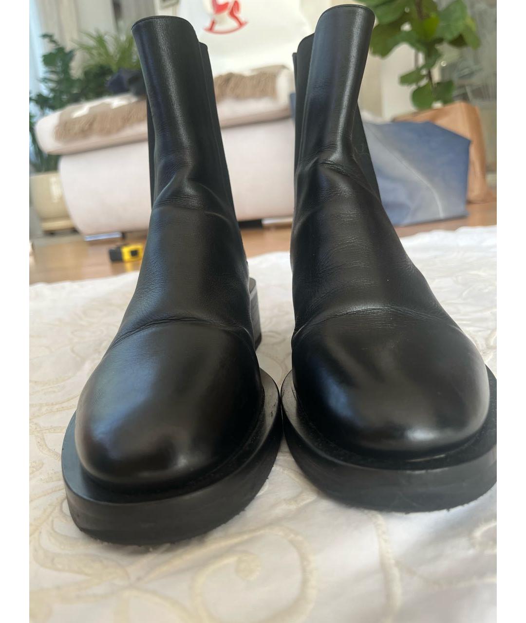 VALENTINO Черные кожаные полусапоги, фото 2