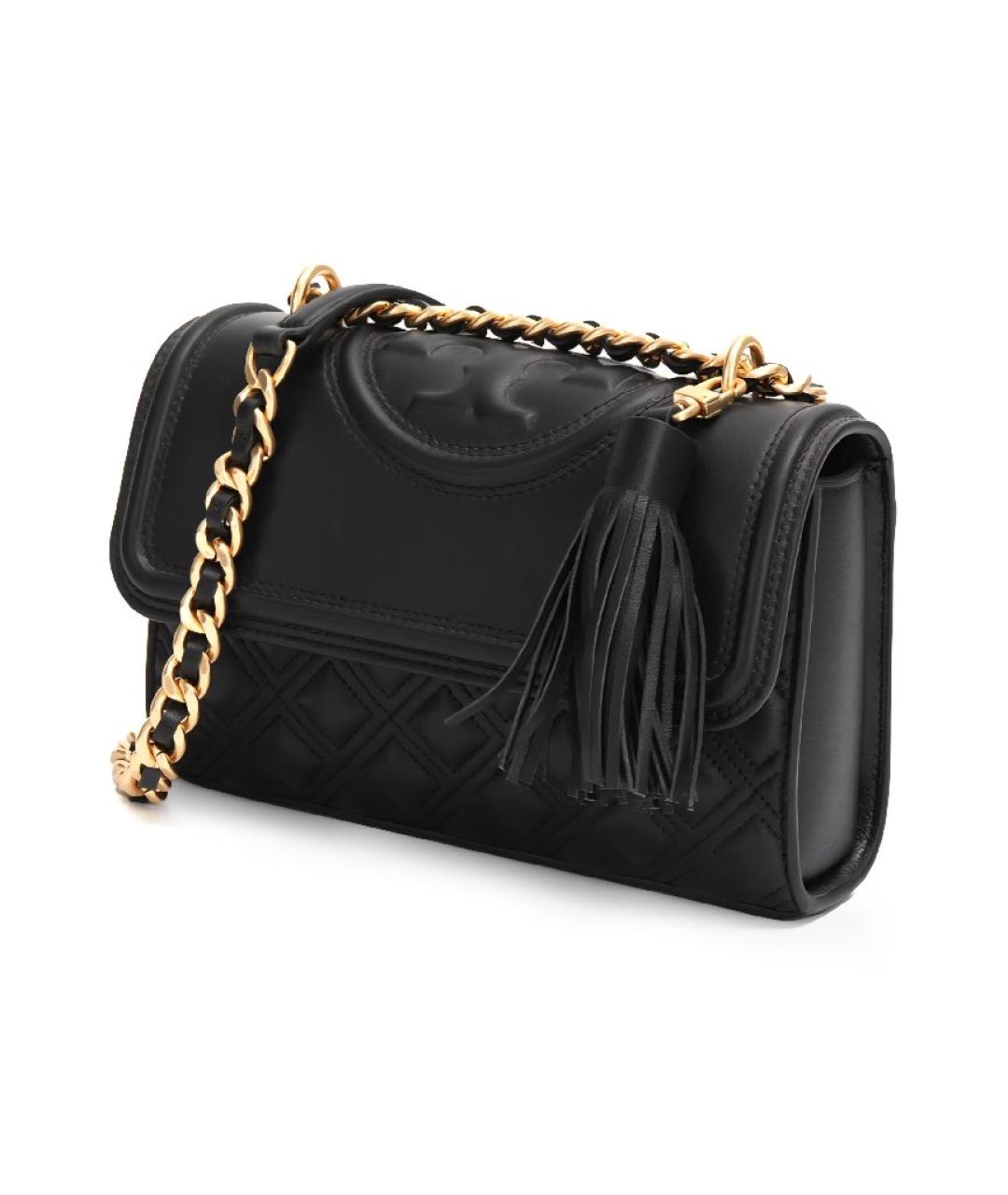 TORY BURCH Черная кожаная сумка через плечо, фото 2