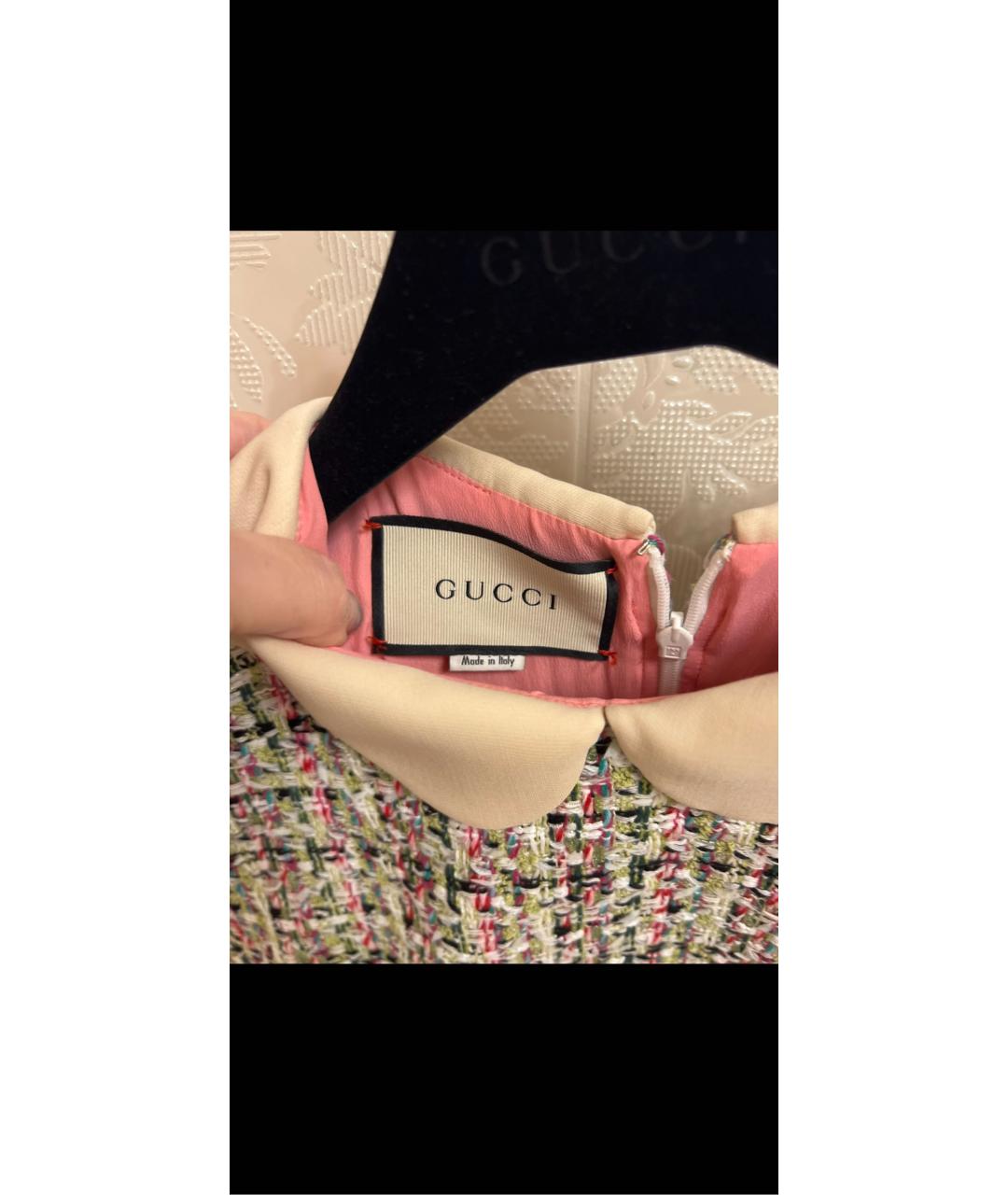 GUCCI Бежевое кашемировое повседневное платье, фото 2