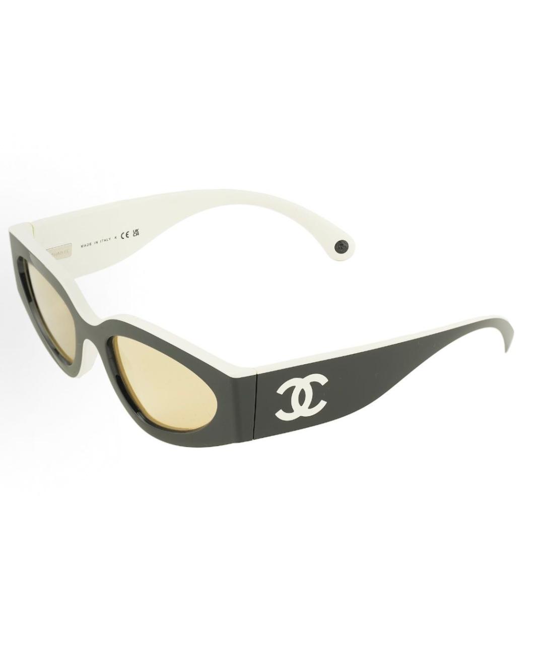 CHANEL Черные пластиковые солнцезащитные очки, фото 2