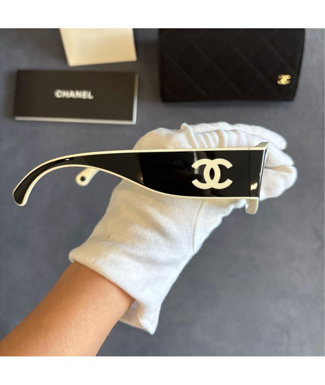 CHANEL Черные пластиковые солнцезащитные очки, фото 6