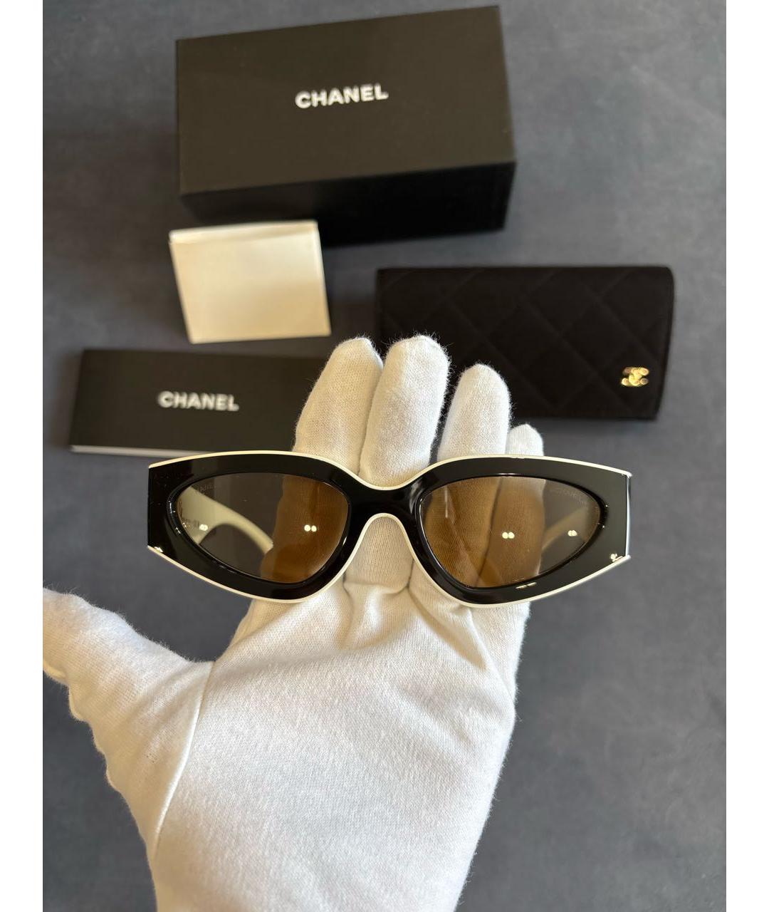 CHANEL Черные пластиковые солнцезащитные очки, фото 5