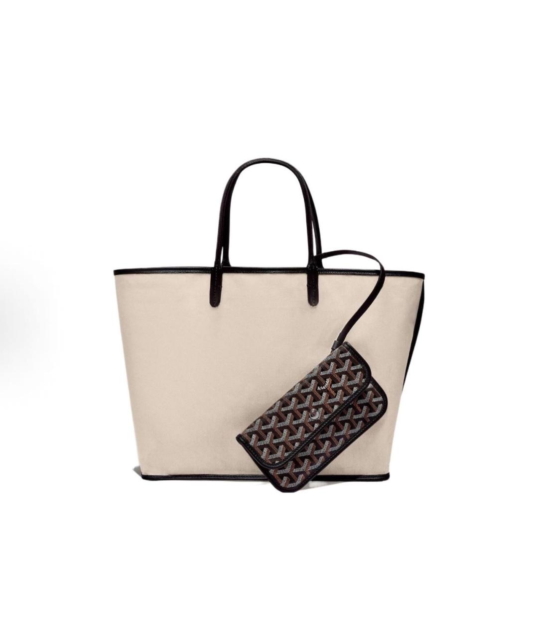 GOYARD Черная кожаная сумка тоут, фото 3