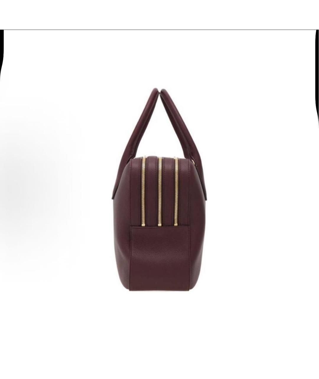 FERRAGAMO Бордовая кожаная сумка через плечо, фото 6