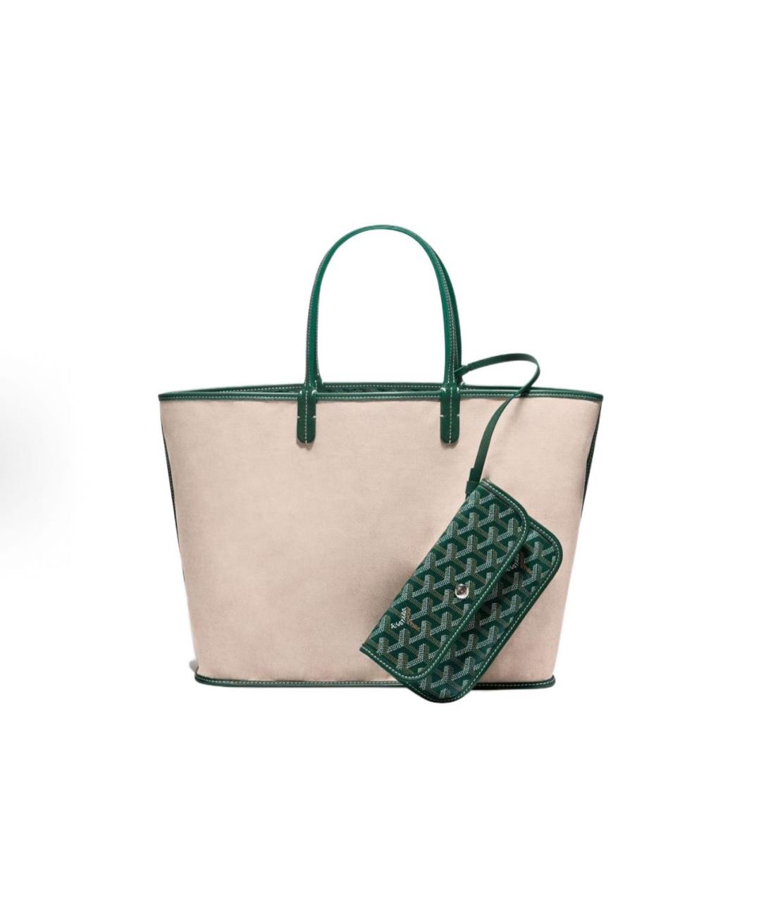 GOYARD Зеленая сумка тоут, фото 3