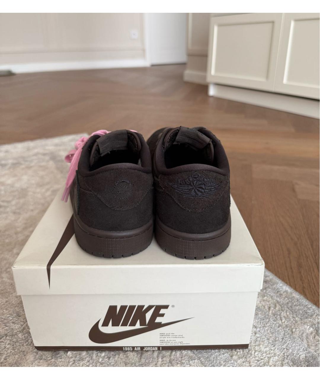 NIKE Коричневые замшевые кроссовки, фото 4